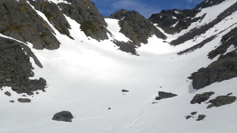 A view of the "Golden Staircase" along the Chilkoot Trail.