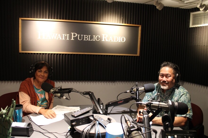 HPR's Catherine Cruz with Jon Nouchi.