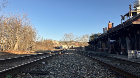 Railroad tracks in Biltmore Village, as seen on Monday, December 18, 2023.