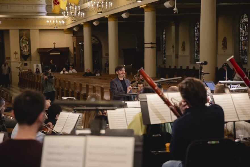 Conducted by Patrick Dupré Quigley, members of Opera Lafayette, OperaCréole and the Louisiana Philharmonic Orchestra rehearse Edmond Dédé's 1887 opera Morgiane at St. Louis Cathedral in New Orleans.