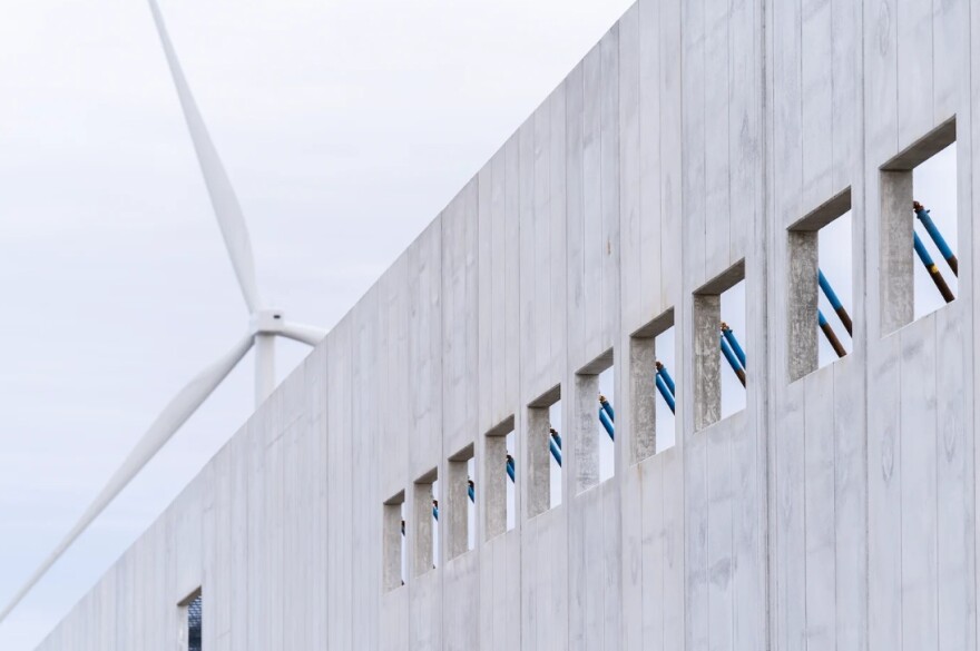 Rivian's NN2 building in Normal was erected with precast concrete wall panels. That cut down on the long lead time of having steel trusses fabricated.