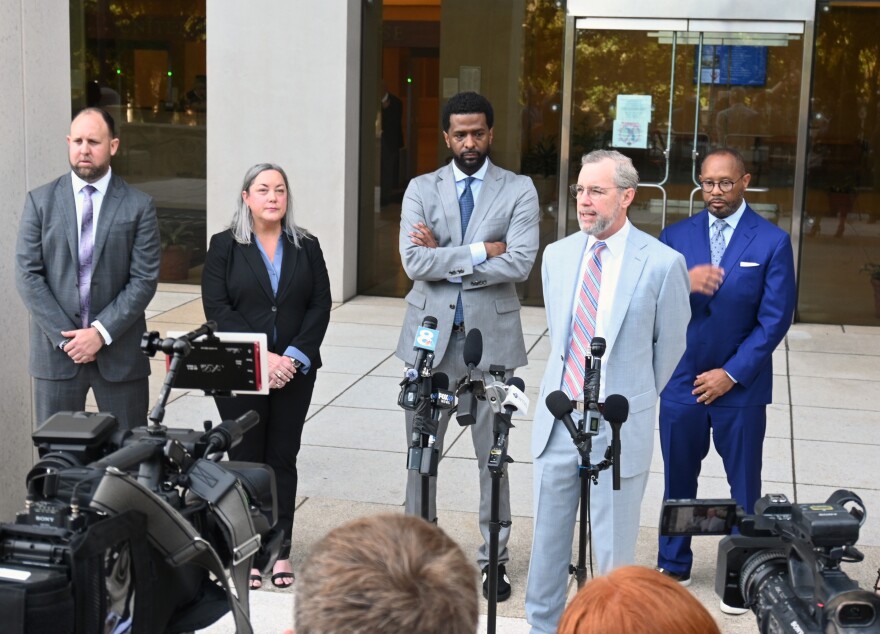 Attorneys representing the family of Tiru Chabba announced the lawsuit outside the Joseph Woodrow Hatchett Federal Courthouse in Tallahassee on May 11th, 2026.