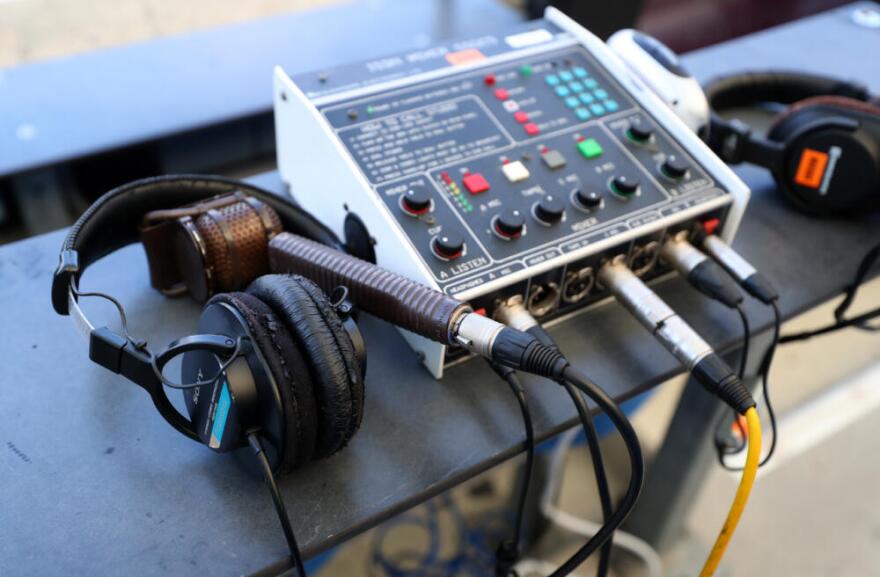 Radio equipment can be seen on Feb. 17, 2018, in Brighton, England. (Catherine Ivill/Getty Images)