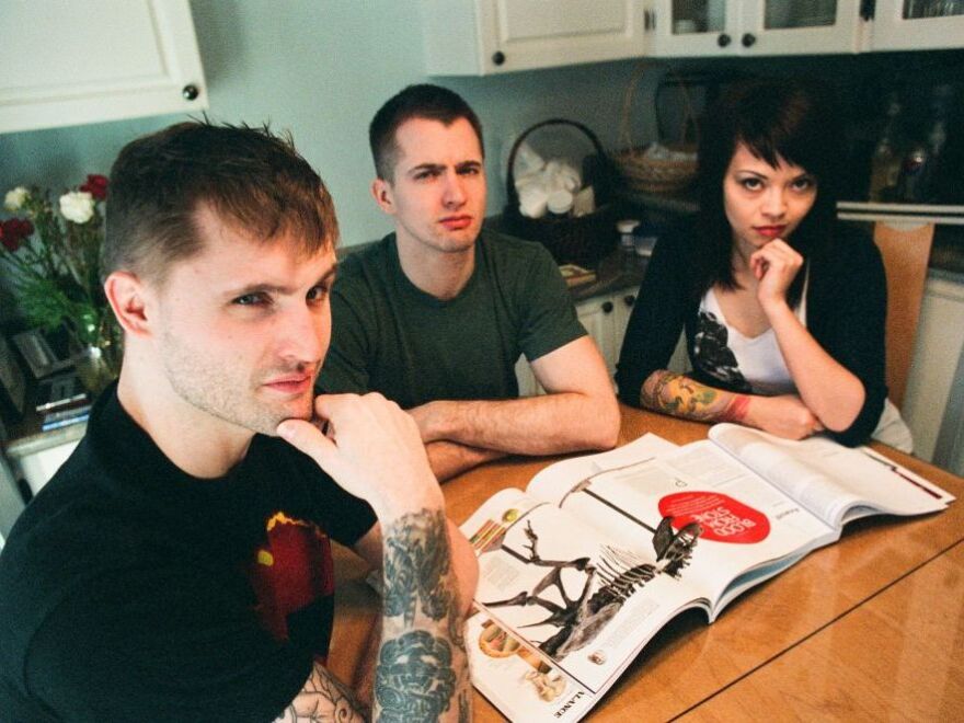 In "The Book of Muscle," KEN Mode's members seem to   egg each other on to see who can make the most aggressive sounds.