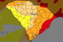 June 25, 2026 - Map displaying drought categories across South Carolina.