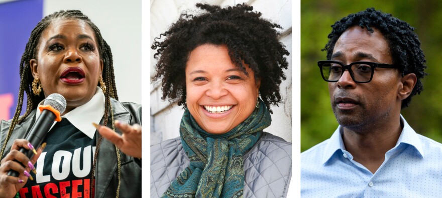 U.S. Rep. Cori Bush, D-St. Louis, Former Missouri State Sen. Maria Chappelle-Nadal, and St. Louis County Prosecutor Wesley Bell are vying for the Democratic nomination for Missouri’s first congressional district.