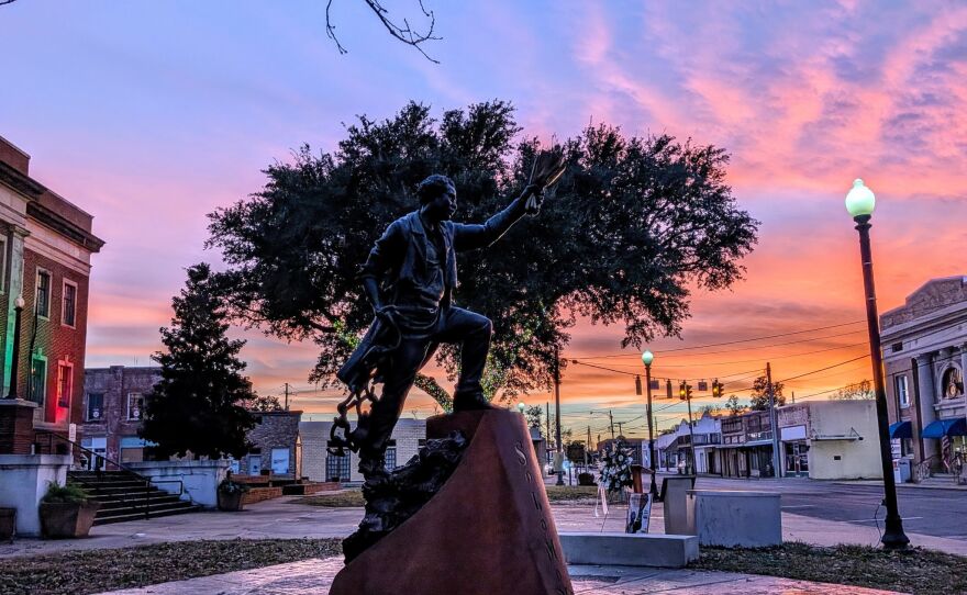 Sculpture of Solomon Northup in Avoyelles Parish, by Wesley Wofford