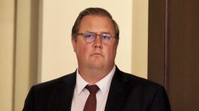 Oklahoma Secretary of State Benjamin Michael Lepak attends a news conference announcing details of the Fiscal Year 2027 state budget on April 1 at the state Capitol in Oklahoma City