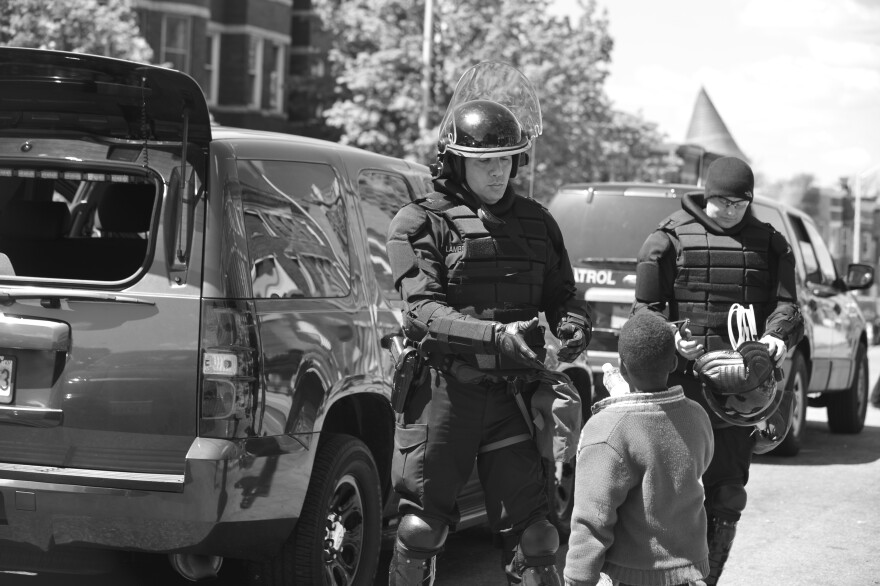 Jermaine Gibbs says he took this photograph to show people that life in Baltimore, especially during that tense time, was not just "chaos."