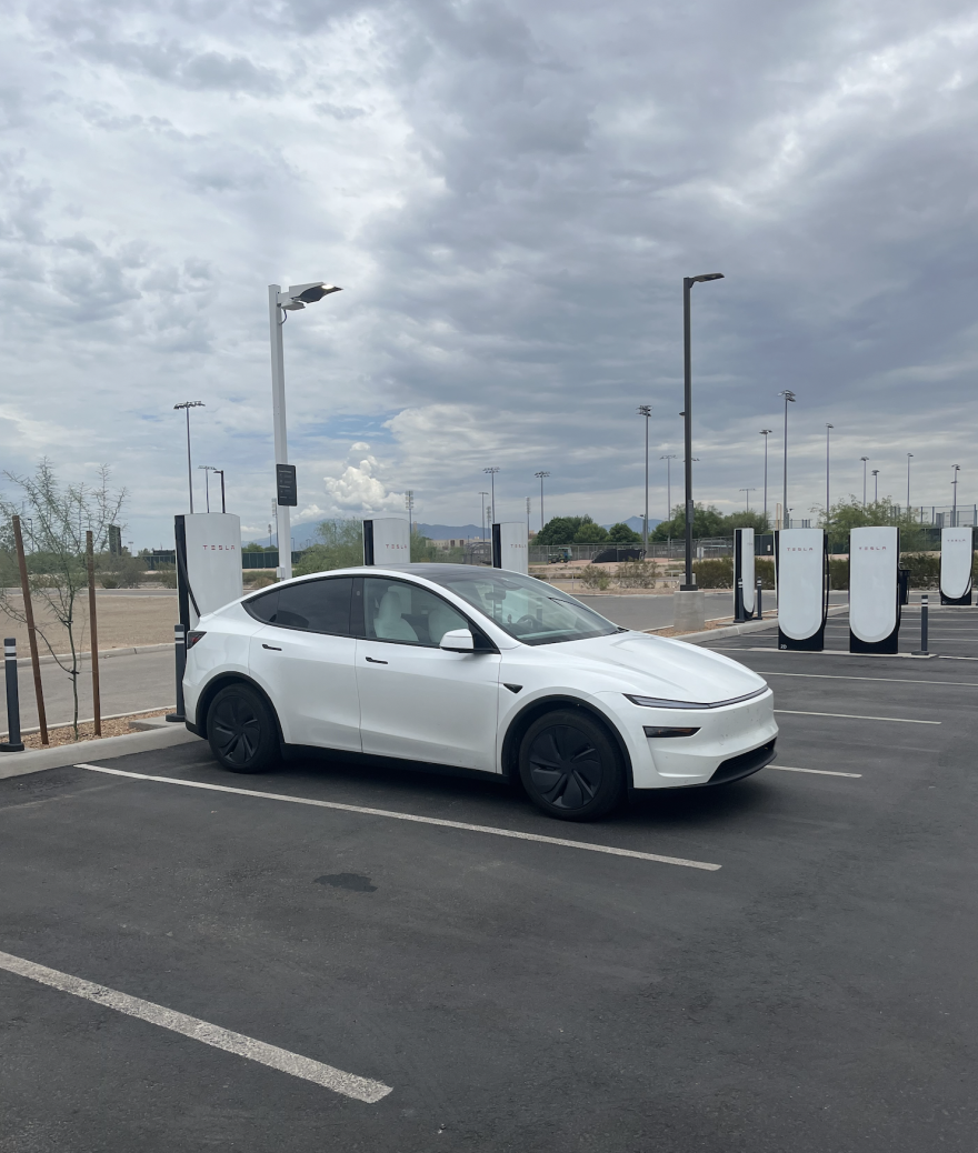 An EV charging station now operating in Wellton is similar to this one at Rudy’s near I-10 and Kino Parkway in Tucson.