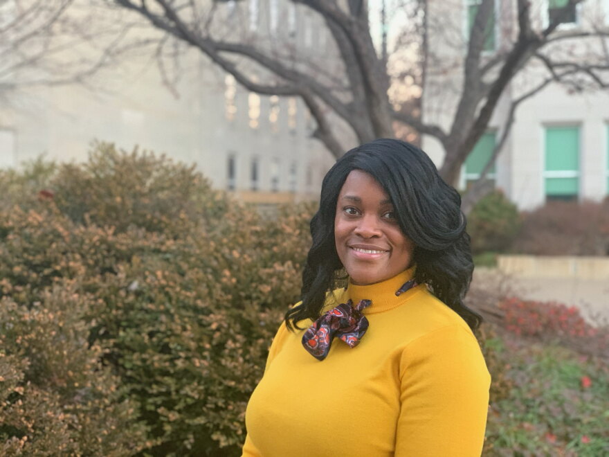 Peoria attorney Yolanda Riley poses for a portrait outside the WCBU newsroom.