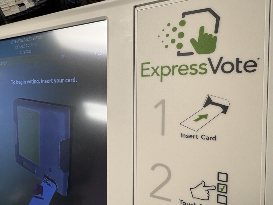 Accessible voting machine used in DeKalb County