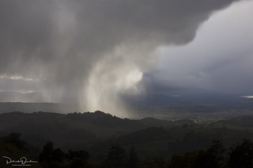 Heavy winter rainstorms, like this one, have eased California's two-year-long drought.