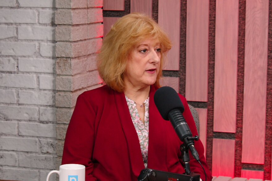 Katie Ferrell inside Connecticut Public studios in Hartford, Connecticut.