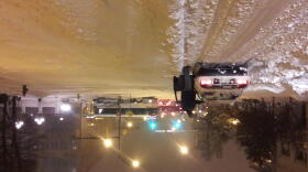 A Rochester bus stuck on Broad Street Thursday morning