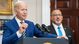 President Joe Biden delivers remarks on student loan debt relief in 2022.