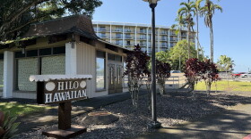The Hilo Hawaiian Hotel ,a Trademark Collection by Wyndham, on Banyan Drive on Hawaiʻi Island in March 2026.