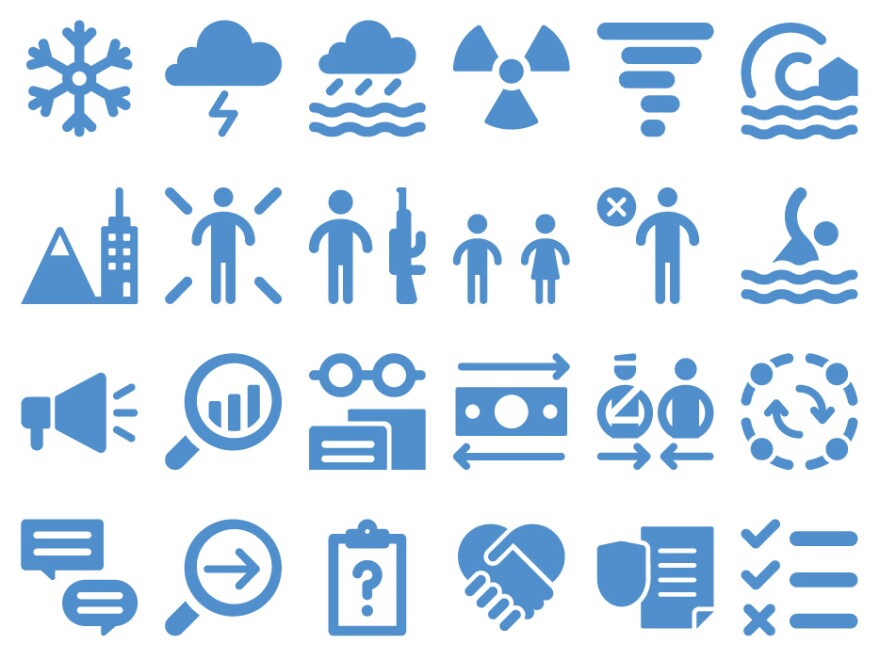 UNOCHA's new set of icons aims to streamline communication in response to humanitarian crises.