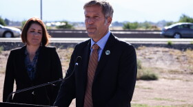 Albuquerque Mayor Tim Keller announcing the new ramp