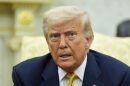 President Donald Trump speaks during a meeting with Bahrain's Crown Prince Salman bin Hamad Al Khalifa in the Oval Office of the White House, Wednesday, July 16, 2025, in Washington.