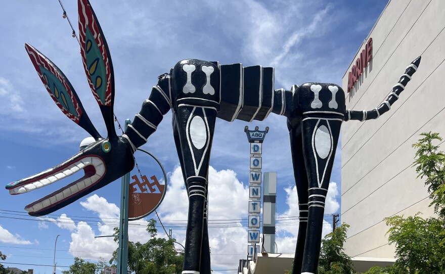 Downtown Albuquerque will enjoy the presence of works like "The Dog" by Adrian Xuana through July 17