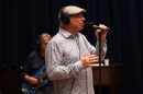 Blind Eye Willis Band performing live in WNIJ's Studio A