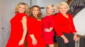 Cammy Dierking (right) appeared in a 2019 Heart Association promotion with (from left) Cincinnati TV anchors Tricia Macke, Tanya O'Rourke and Sheree Paolello