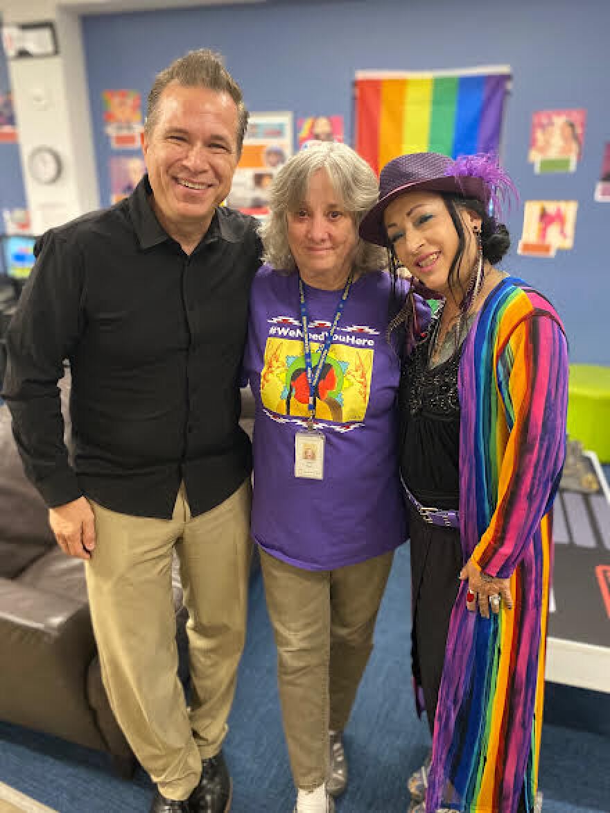 David Gailey, Gina Read and StefaNia Contreras at One-n-Ten, an LGBTQ youth support and advocacy organization