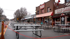 Restaurants like Nick's English Hut have taken advantage of the closure to make room for outside seating.