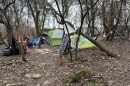 A homeless camp, that has since been removed under Thomson's administration, by the Wheeler Mission on the city’s west side.