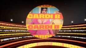 A screengrab of Cardi B from the Best Hip Hop Award at the MTV EMA's 2020.
