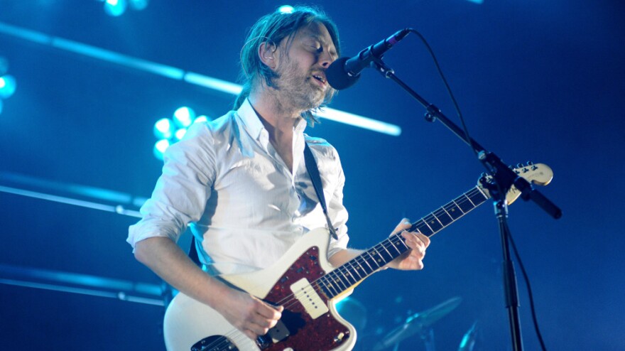 <p>Thom Yorke at Radiohead's Sept. 28 concert at Roseland Ballroom in New York.</p>