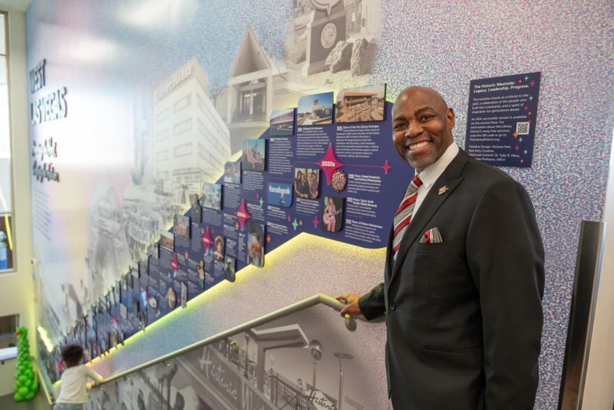 Kelvin Watson at the grand opening of the West Las Vegas Library