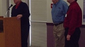 Ernest Borgnine, left, and George Lindsey, center, at the George Lindsey-UNA Film Festival.