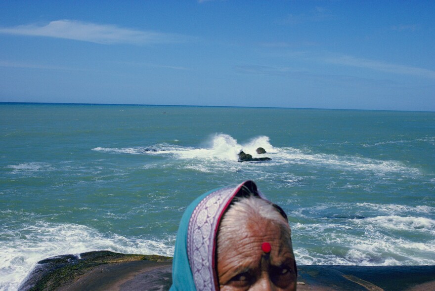 On Vivekananda rock, Kanya Kumari, Tamil Nadu, 1994.