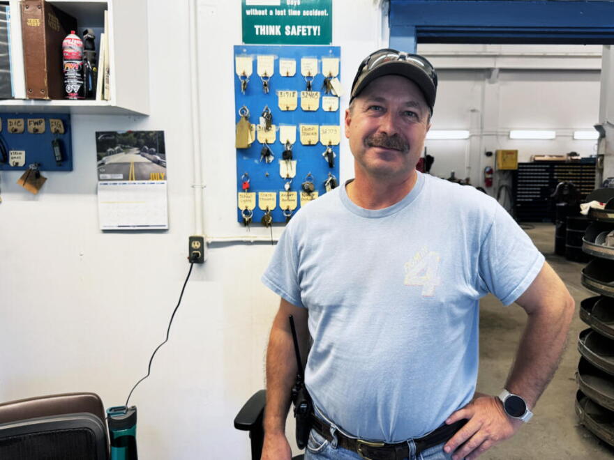 Matt Boron is a maintenance and operations foreman with the state Department of Transportation in Haines. (Chris Bentley/Here & Now)