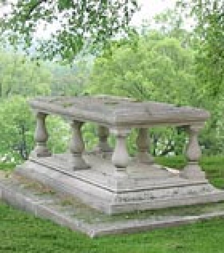 The tomb of Pierre Charles L'Enfant, the designer of Washington, D.C., in Arlington National Cemetery.