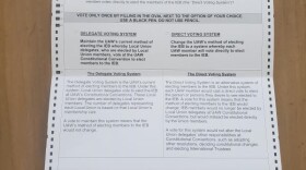 The ballot sent to members of the United Auto Workers.