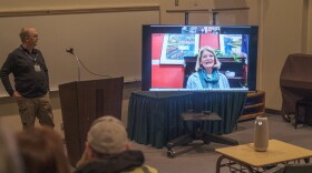 Lisa Murkowski giving a remote address