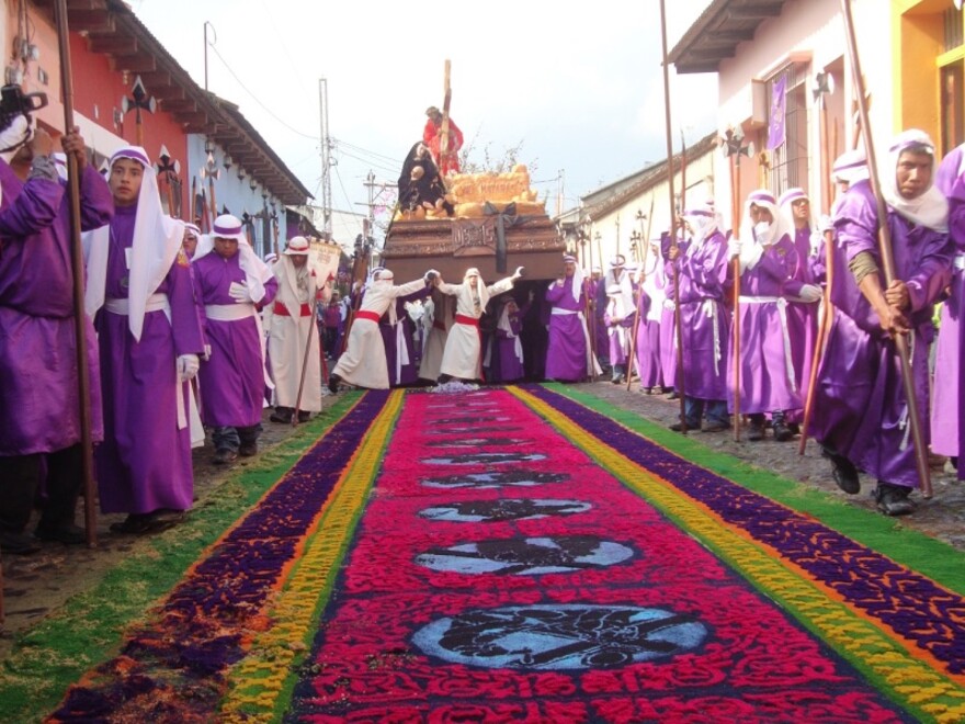 One of the largest Easter celebrations in the world takes place in Antigua, Guatemala