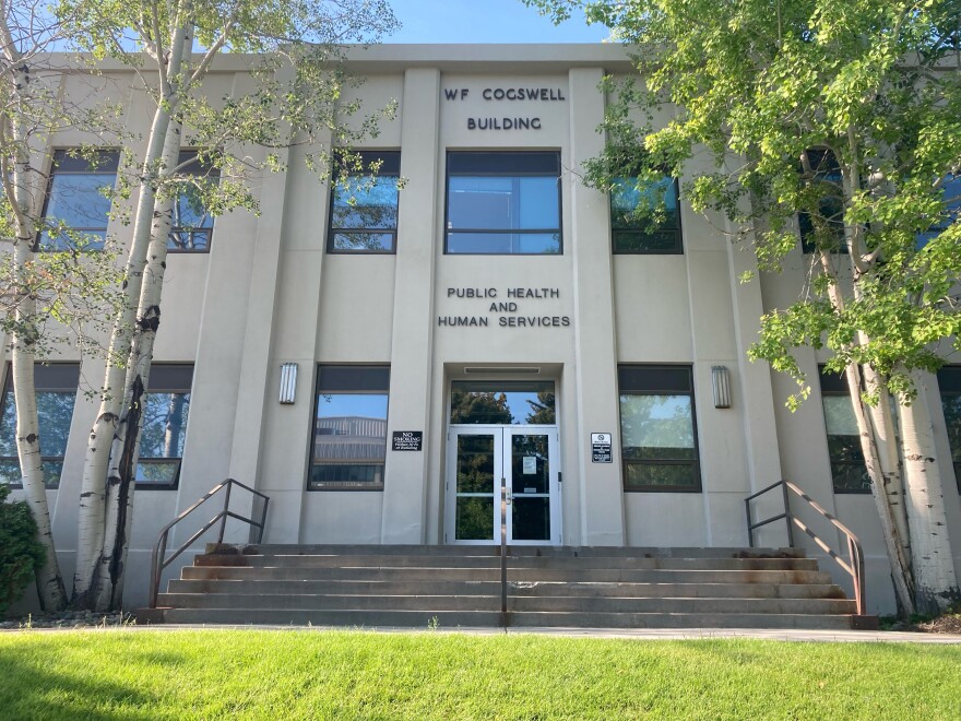 The Montana Department of Public Health and Human Services building on Aug. 10, 2022, in Helena, Montana. Department leaders are asking state lawmakers to approve the elimination of a board that hears appeals by people who were denied cash, food, and health care public assistance benefits. (Matt Volz/KHN)