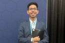 Vallejos at the Society of Hispanic Professional Engineers conference in 2023. 