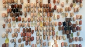 Artist Nancy Lovendahl’s ceramic sculptural installation at the Red Brick Center for the Arts was shaped by data from the 2020 census. “Listen or Your Tongue Will Make You Deaf” is part of the Red Brick’s “Fortune Teller” exhibition, on display through August 30, 2024.