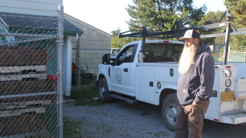 City of Port Orford Public Works employee Ryan Sibley at the city's water treatment plant on Oct. 5, 2026. The city wants to upgrade its aging filtration system.