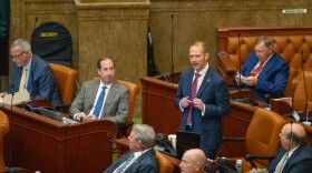 Rep. Jordan Teuscher, the House sponsor of the public labor union law, speaks about why he supports repealing it during a special session at the Utah State Capitol in Salt Lake City, Dec. 9, 2025.