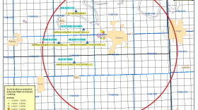A map from the Corporation Commission details the quake-related disposal well actions issued on Sept. 18, 2015.