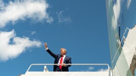 President Donald J. Trump arrives at Joint Base Andrews Air Force Base Wednesday, August 21, 2019, in Maryland, en route Kentucky. (Official White House Photo by Shealah Craighead)