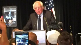 U.S. Sen. Bernie Sanders on Tuesday paid a surprise visit to a breakfast for the state's delegation to the Democratic National Convention and made a pitch for party unity.