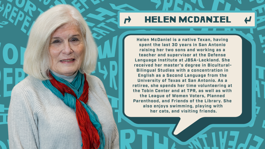 The first storyteller is Helen McDaniel. Helen shares a story about the son she lost and the man she found after his death.