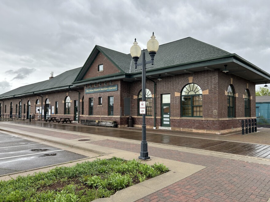 Picture of the Beltrami County History Center brick building with green roof.